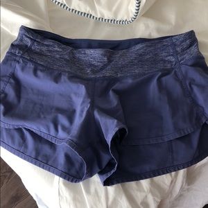 Lululemon purple speed running shorts